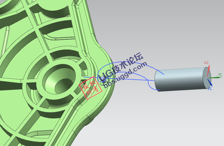 UG模具设计之3D牛角进胶的画法的图2